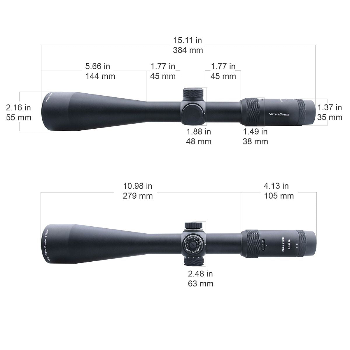 Vector Optics Forester 3-15x50SFP rifle scope Vector Optics