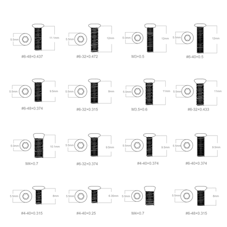 Set of screws Vector Optics