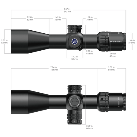 Vector Optics Veyron 3-12x44IR SFP compact rifle scope Vector Optics